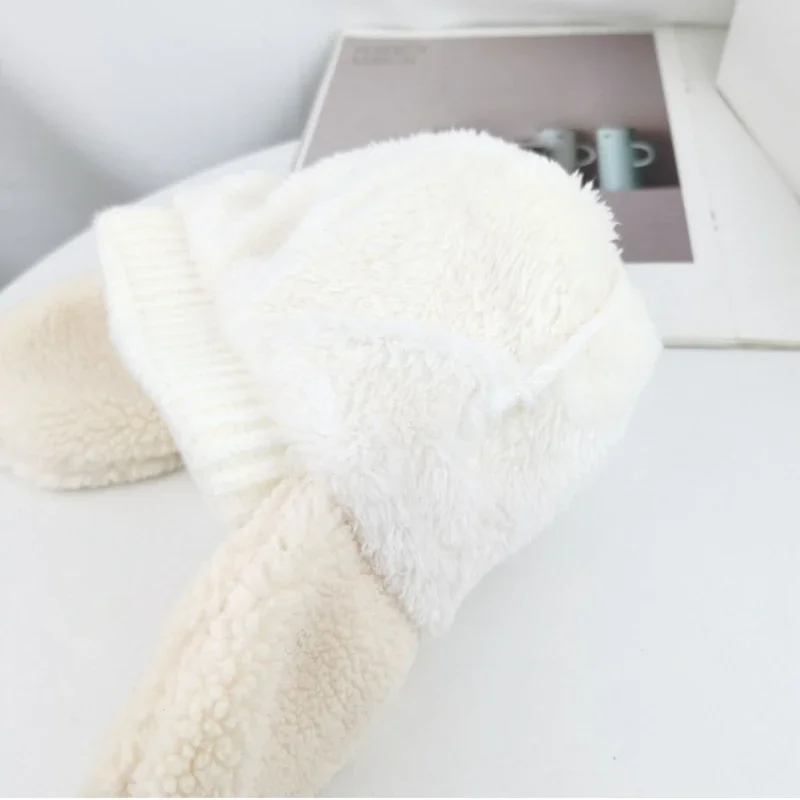 Gorro de invierno para niños con orejeras, gorro de punto con forro polar cálido para bebés y niños pequeños, gorro acrílico a prueba de viento para niños y niñas, 2025 - imagen 3