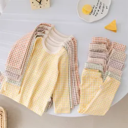 MILANCEL Pijama infantil a cuadros para niños y niñas de 1 a 5 años