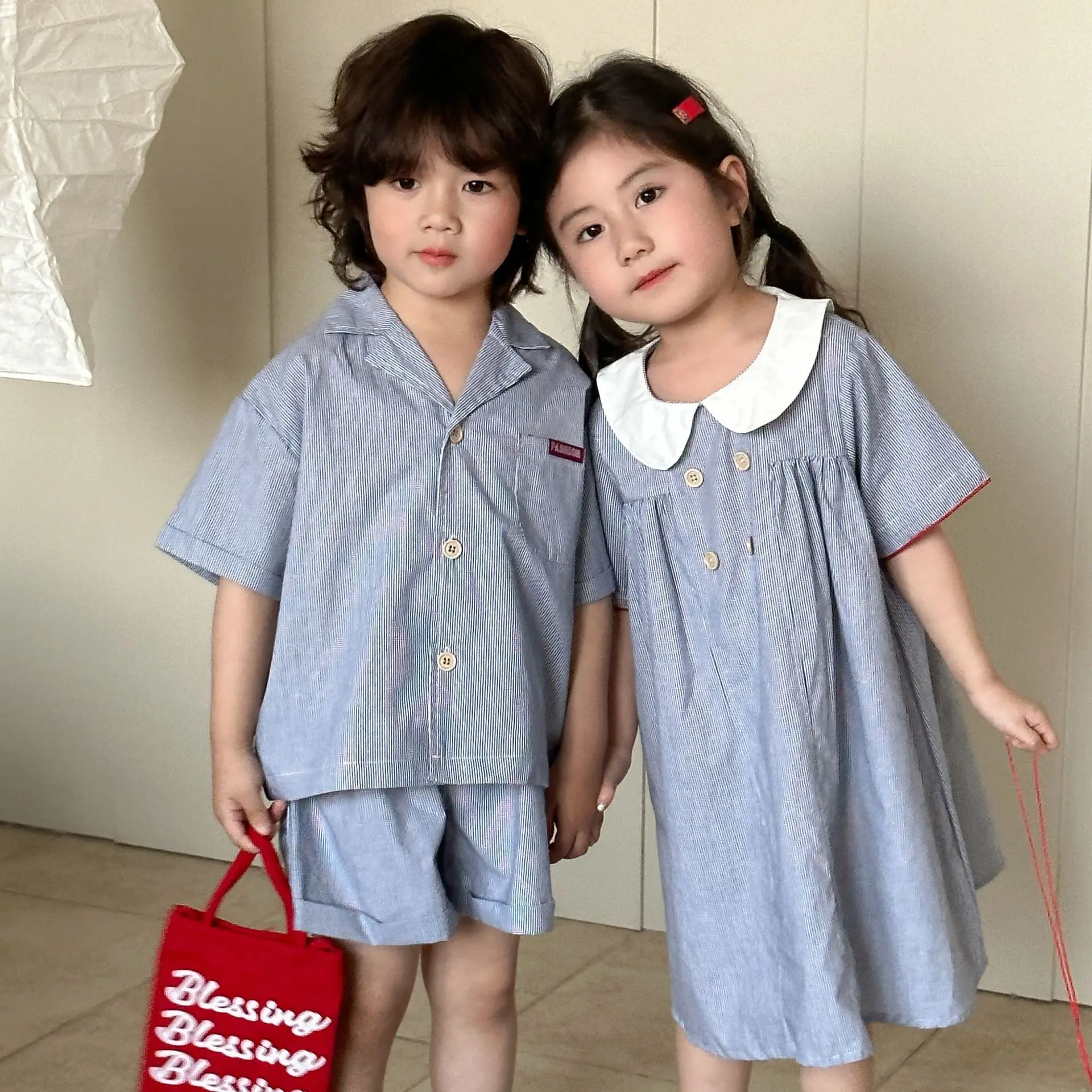 Conjunto infantil camisa y shorts manga corta de algodón - imagen 4