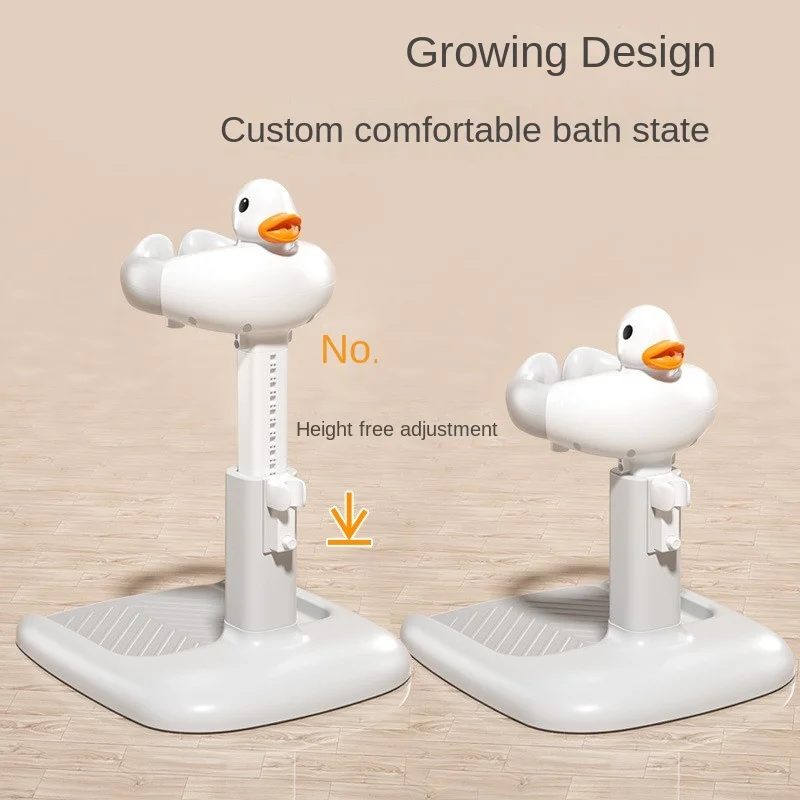 Estante de ducha para bebés y niños pequeños APS TPE, artefacto de ducha de pie para bebés, soporte de ducha para bañera, artefacto plegable para lavar el cabello y glúteos - imagen 3