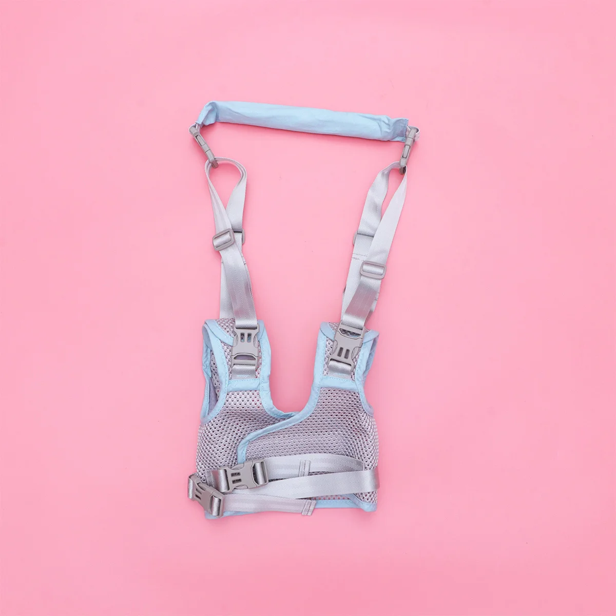 Arnés desmontable para caminar para bebé, cinturón de aprendizaje ajustable para caminar en bebé, color azul cielo, correa transpirable antipérdida, seguridad para caminar para niños pequeños - imagen 5