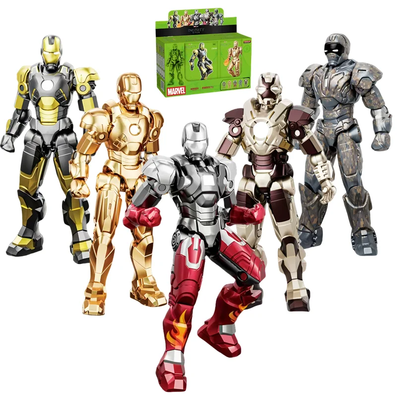 Fondjoy vengadores serie de películas Iron Man colección de figuras de Anime montar modelo decoración caja ciega juguetes niños regalos de Festival - imagen 4