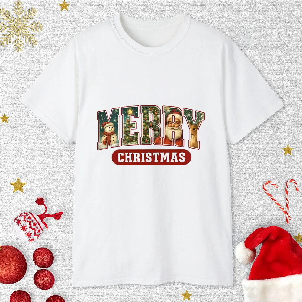 Feliz Navidad familia ropa a juego mamá papá hija hijo Tops familia camisa de Navidad regalo de vacaciones de Navidad - imagen 5