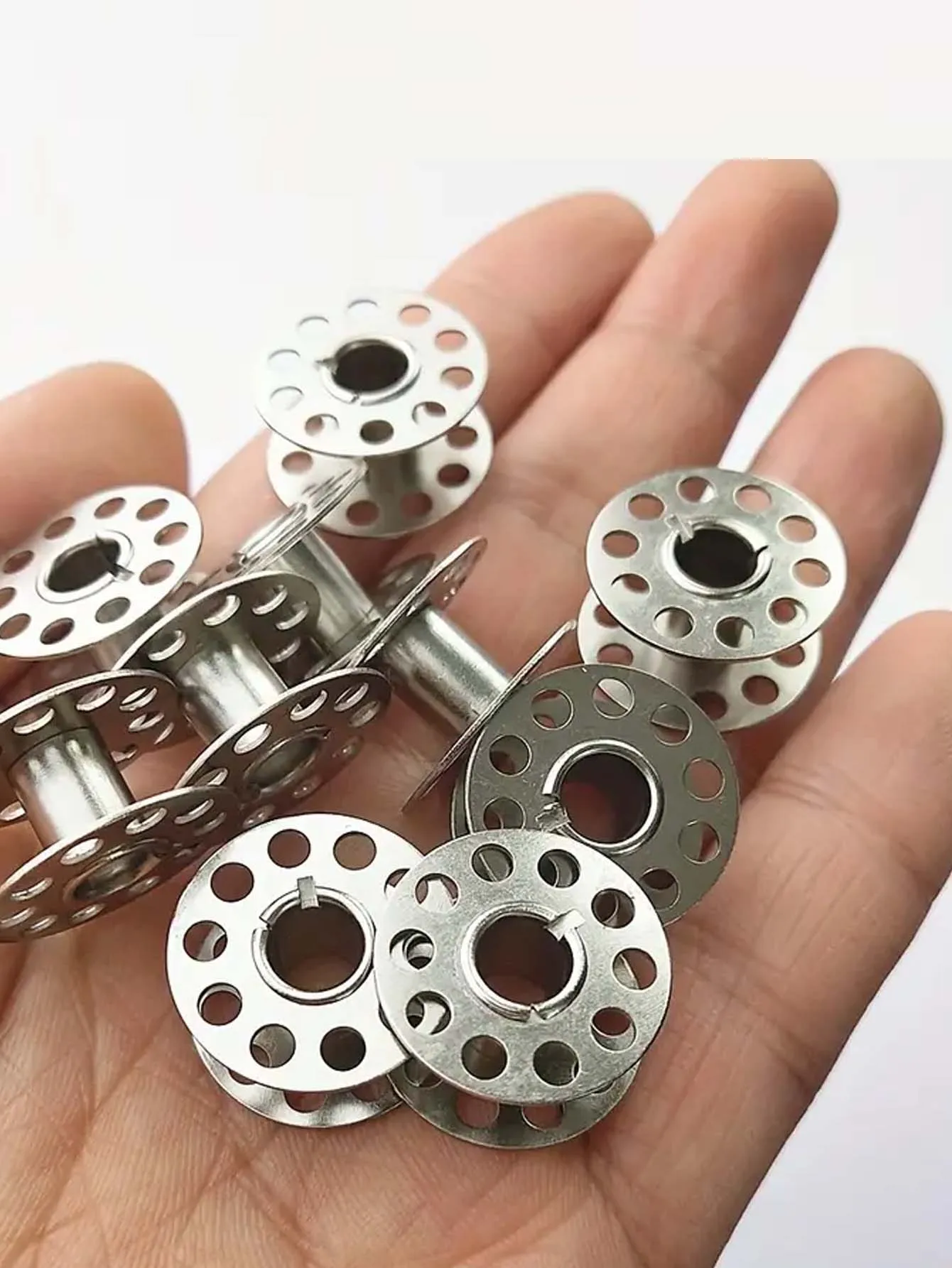 Bobinas de máquina de coser de acero inoxidable, 5/12/24 Uds., construcción de Metal duradera para máquina de coser Brother, artesanía de costura esencial
