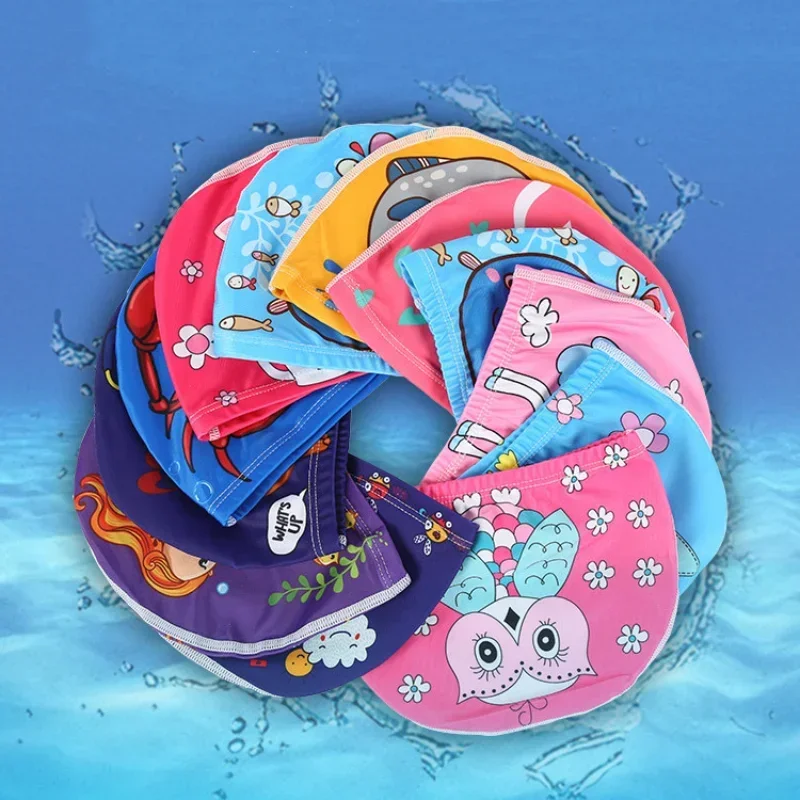Cute Cartoon Swimming Cap Ear Protection Boys Girls Children Kids Swimming Caps PU Waterproof  Lovely Swim Pool Hat Sun Hats 1pc - imagen 3