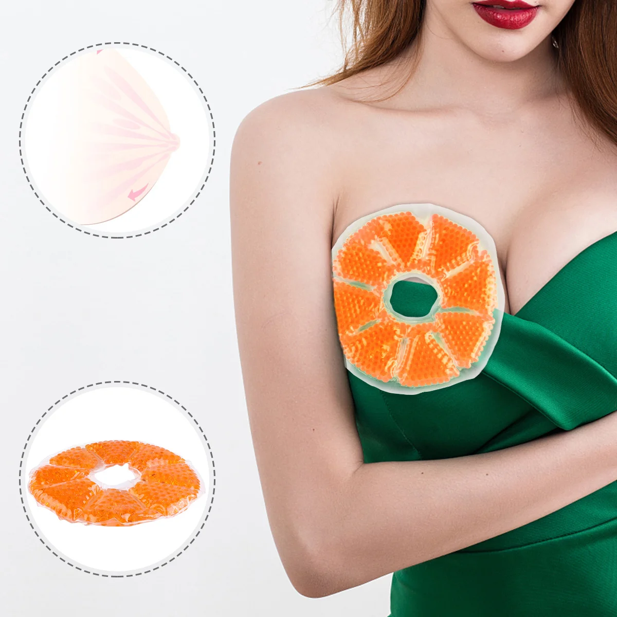 Paquetes de Gel para senos, terapia de calentamiento refrescante, paquete de hielo para lactancia, almohadillas para aliviar el dolor, almohadillas para amamantar, 2 uds. - imagen 2