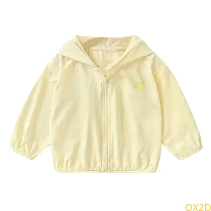 QX2D Kids Ice Silk Overcoat con UPF50+ Protecciones Sun Cartoon Clotos protección solar - imagen 2