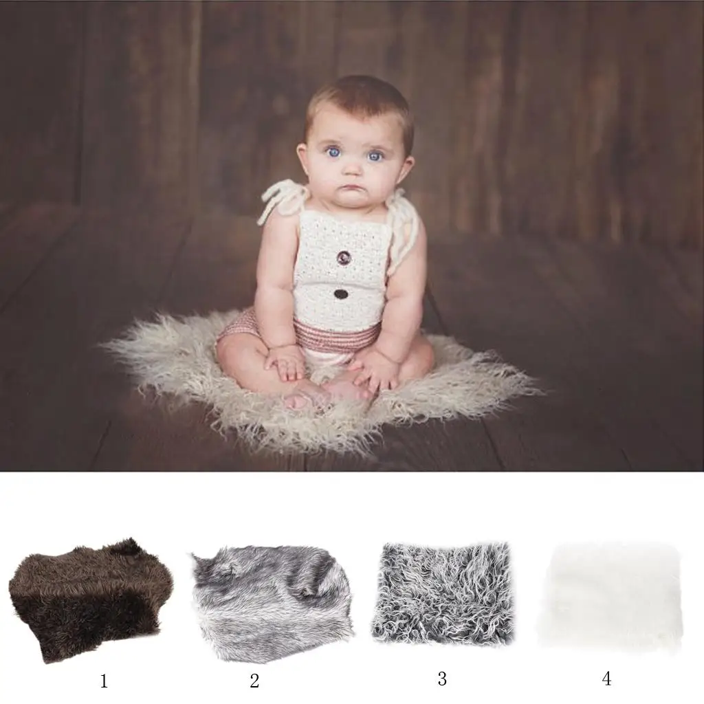 Newborn Baby Furry Blanket Basket Stuffer for Photography Photo Props