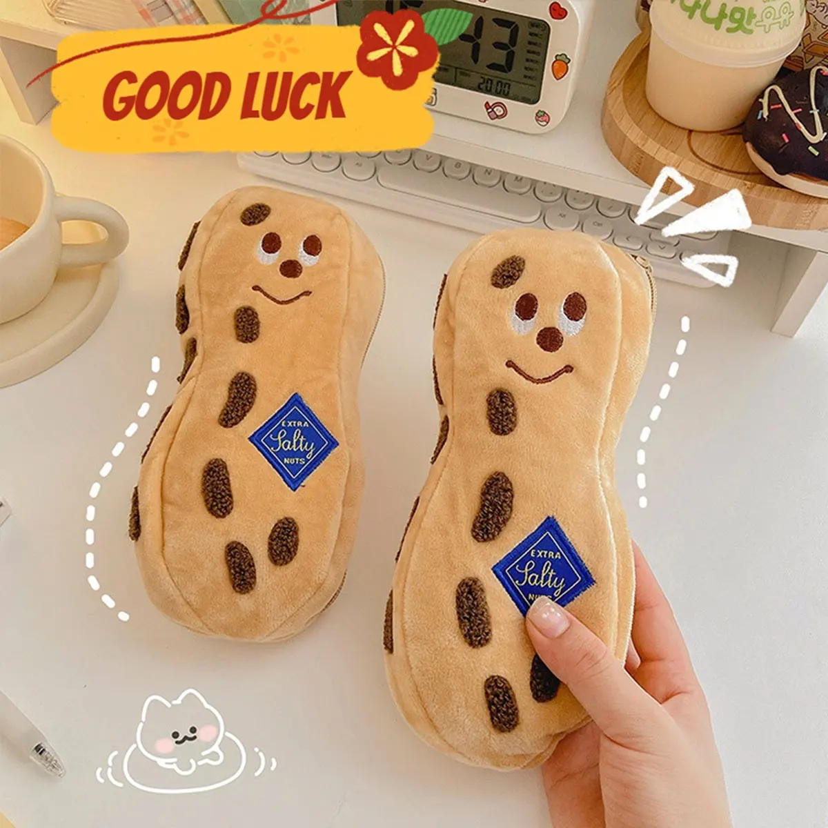 Estuche para lápices bonito de gran capacidad, caja de bolígrafos Kawaii, bolsa de almacenamiento de cosméticos, suministros de oficina para la vuelta a la escuela, papelería - imagen 5