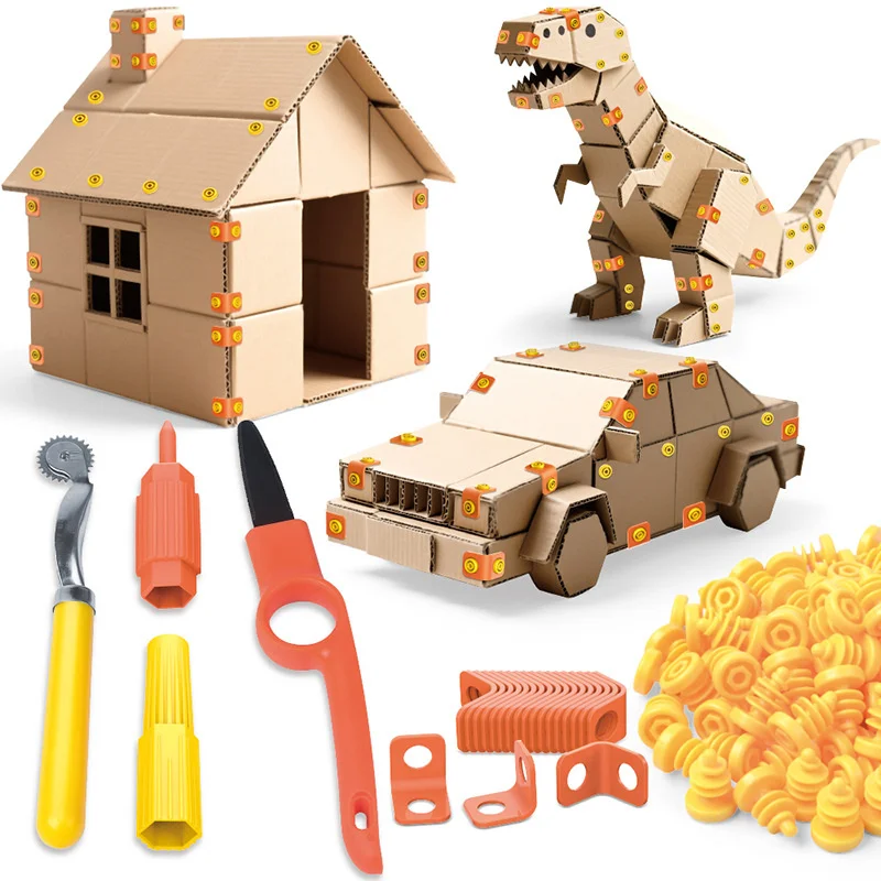 Juego de construcción en cartón para niños – Actividades familiares