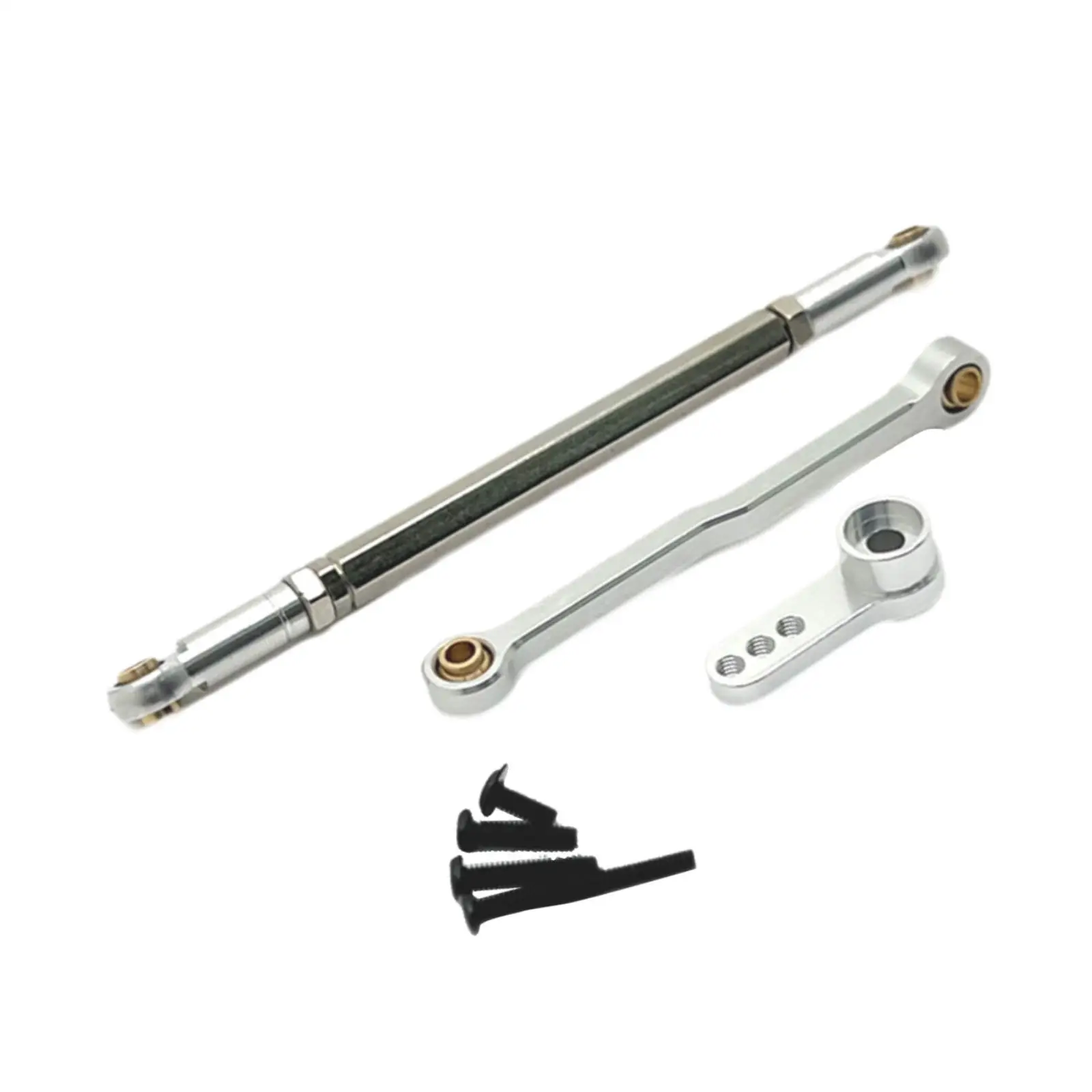 Steering Rod Tie Links Spare Parts with Mounting Screws Linkage Rod End RC Car Push Rods for 1/12 Model D96 Trucks Crawler