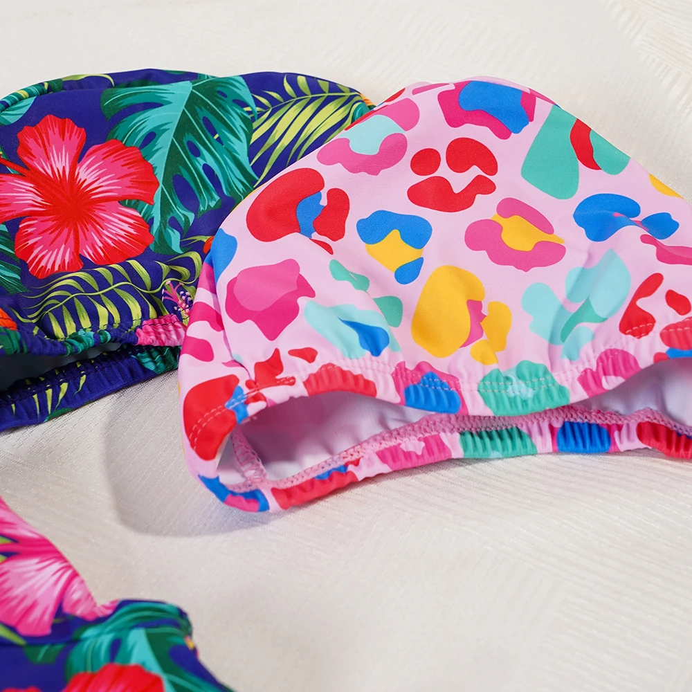 Elinfant bebé 0-2Y recién nacido niño bebé niña traje de baño de manga corta traje de baño traje de playa con sombrero - imagen 5