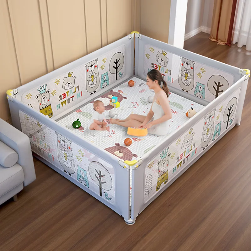 Parque infantil plegable zona de juegos segura para niños interior exterior - imagen 2