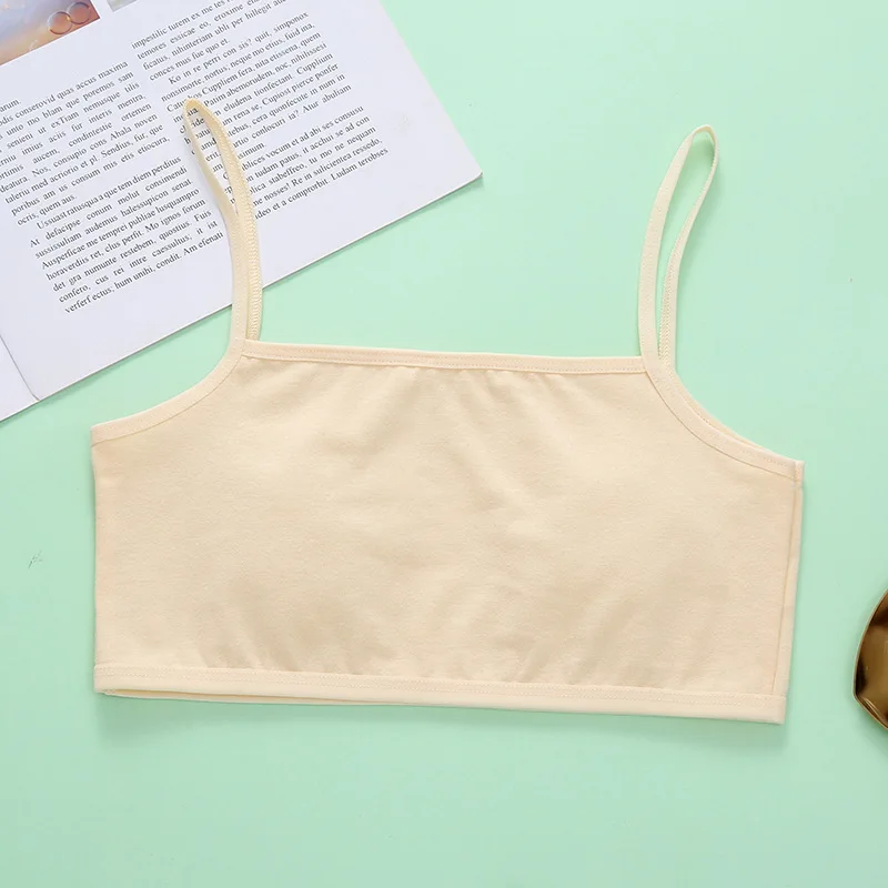 Chaleco de algodón liso sin tirantes para niñas en desarrollo - imagen 2