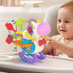 Juguetes sensoriales Montessori para bebés: unicornio de silicona