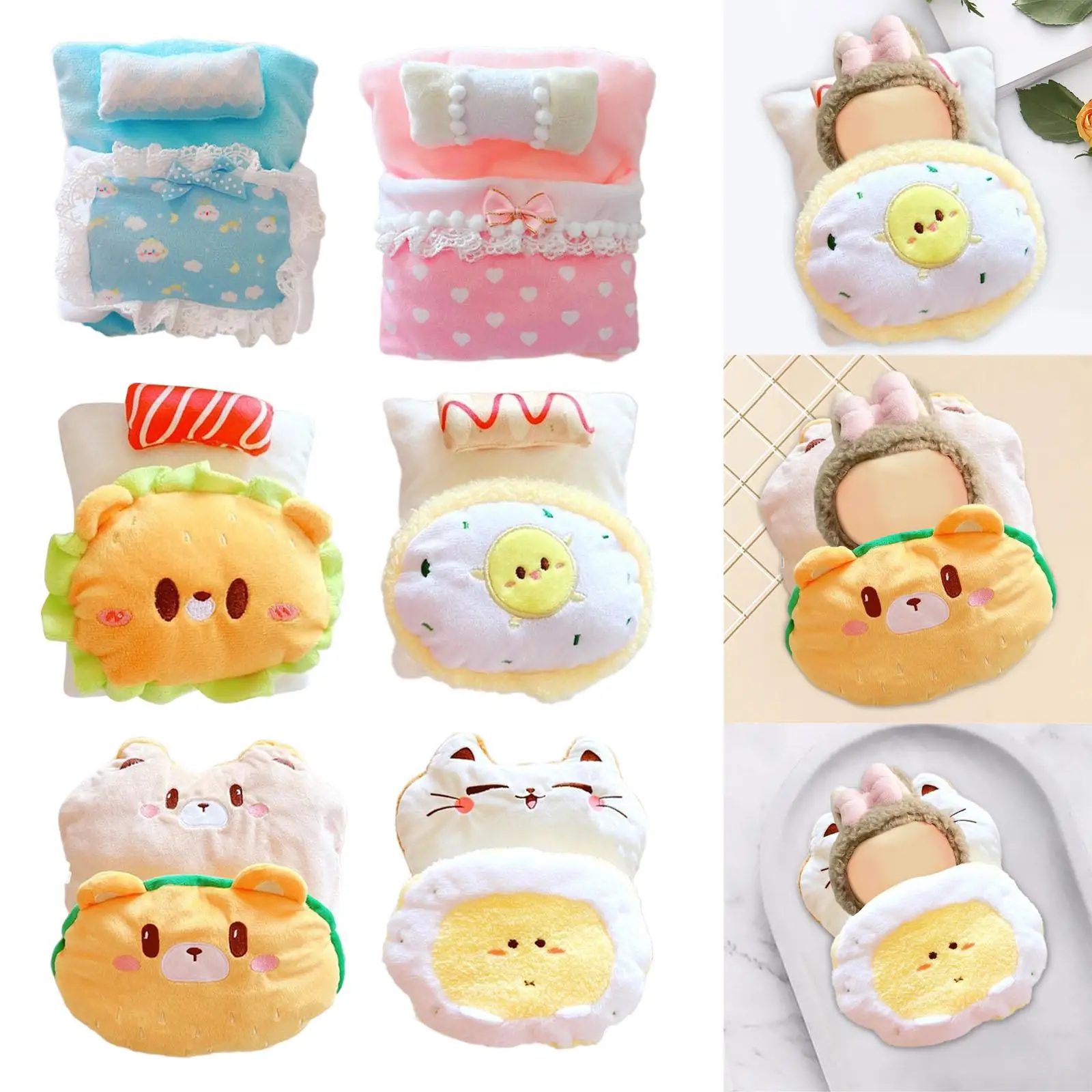 3 Pieces Doll Bedding Set Baby Doll Blankets for 17cm Dolls Birthday Gifts New Year Gifts Thanksgiving Gifts Children's Gifts