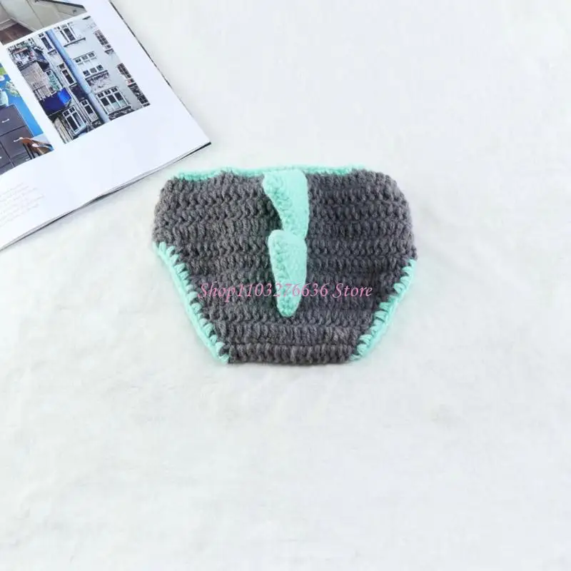 R6FD 2 unids/set accesorios fotografía recién nacido traje hecho a mano pantalones algodón tejidos sombrero disfraces para - imagen 4