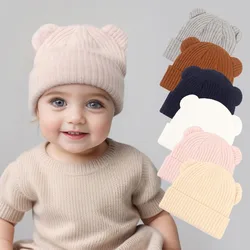 Gorro de punto oso bebé invierno cálido Unisex