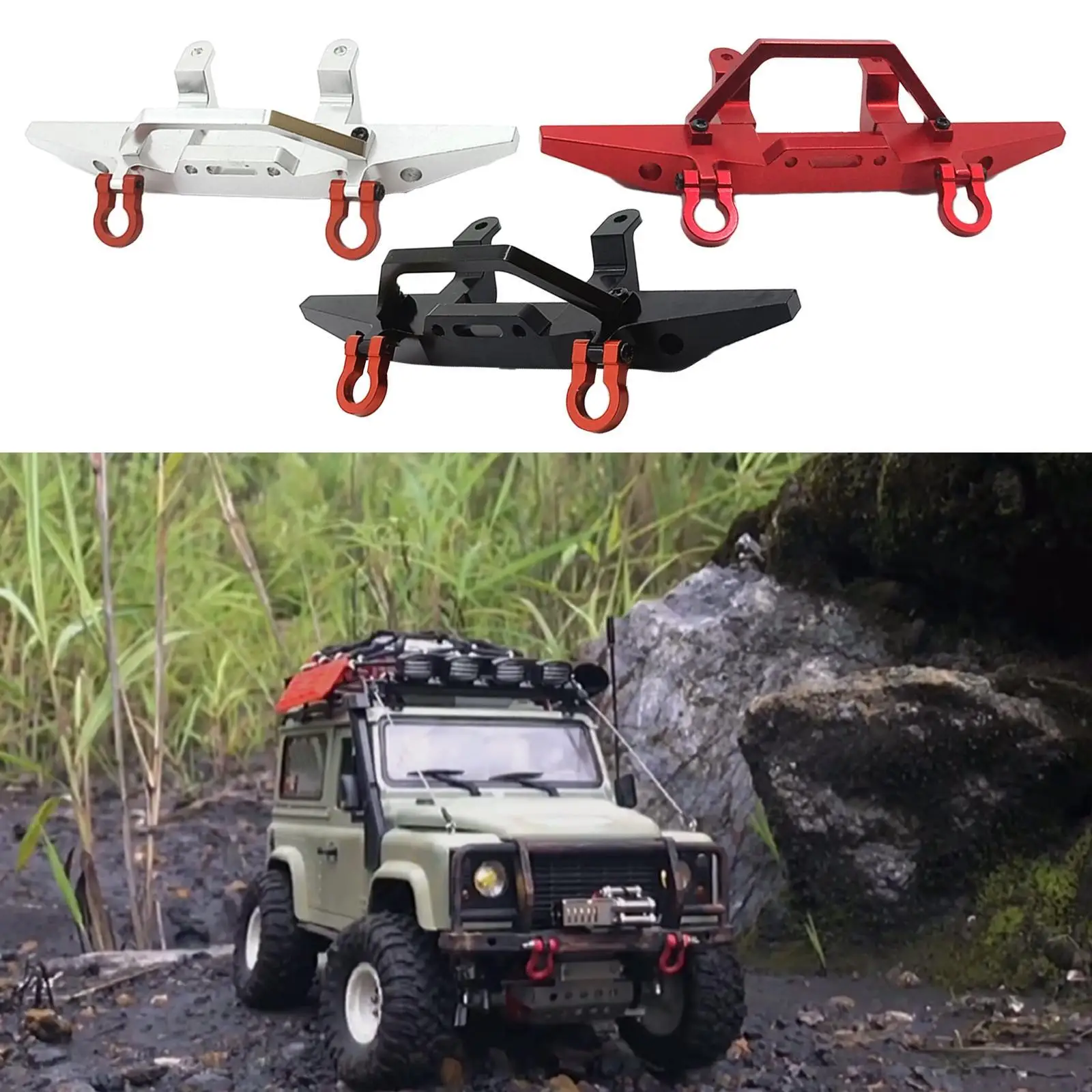 1:12 Aluminum Alloy RC Bumper Easy to Install Sturdy for 99S D90 RC Trucks
