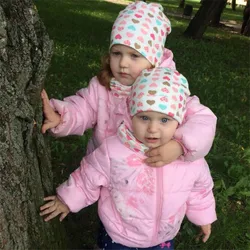 Conjunto bebé gorro bufanda dibujos animados primavera otoño