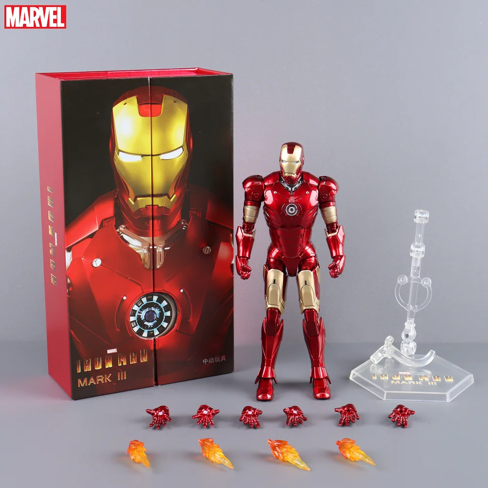 Marvel vengadores ZD juguetes Iron Man MK3 MK1 MK6 MK7 MK5 Tony Stark Iron Patriot War Machine figura de acción Ironman coleccionar juguete para regalo - imagen 2