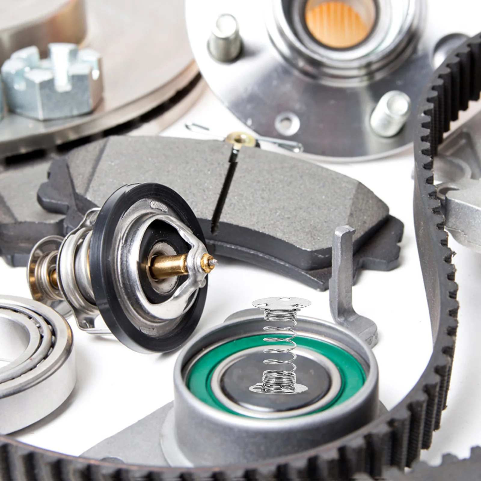 Bobble Head Springs Bases de juguetes para bebés Decoración de coche Tablero de acero plateado - imagen 2