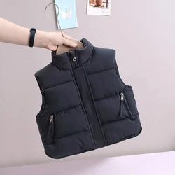 Chaleco de algodón con cuello alto para niño y niña – Invierno