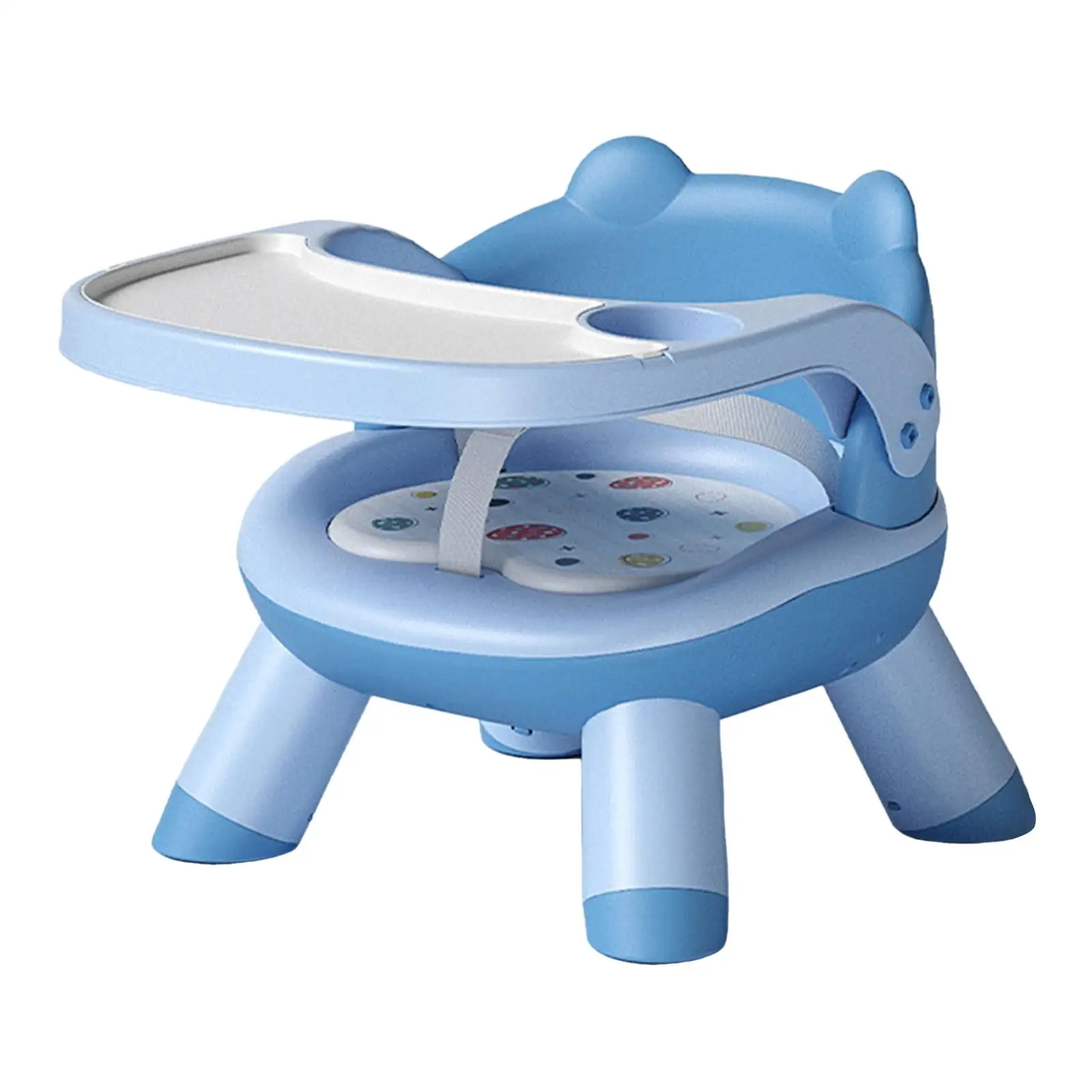 Baby Dining Chair with Whistle Sound Adjustable Height Travel Dining Table for