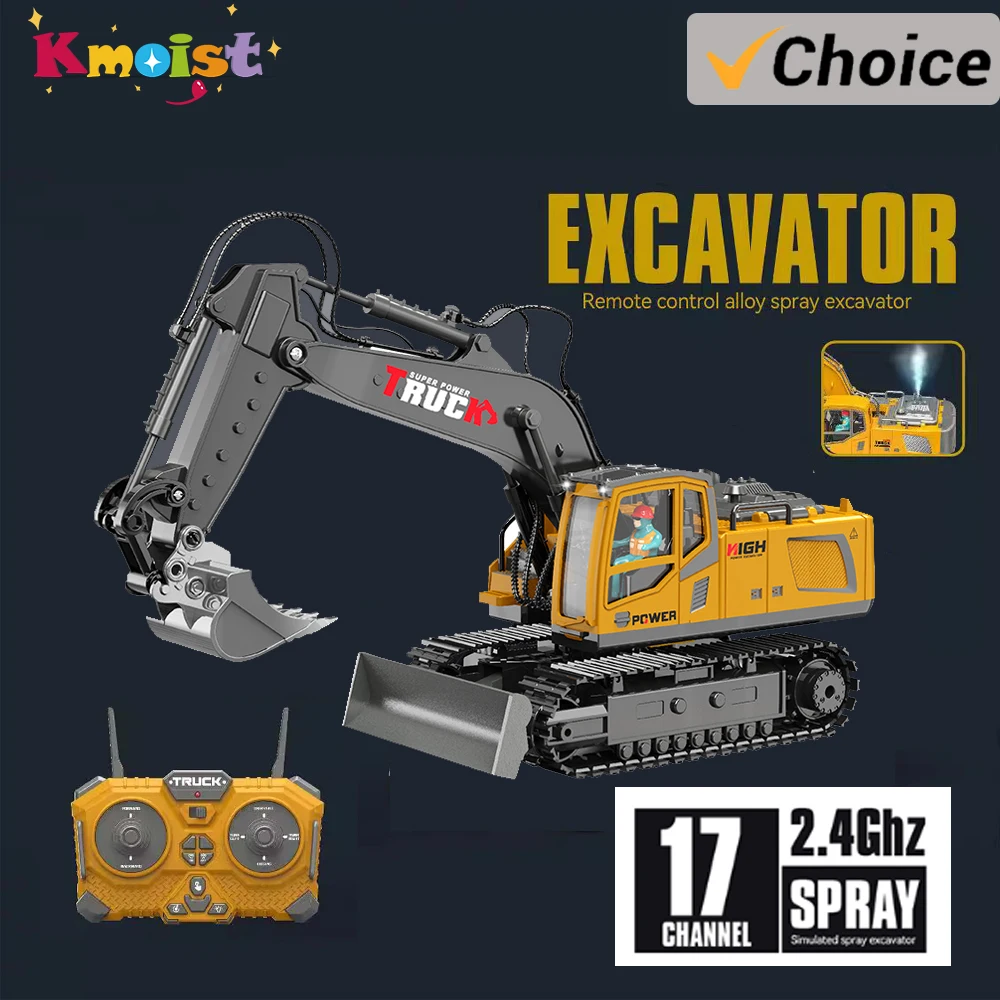 Excavadora teledirigida sobre orugas con control remoto para niños - imagen 5