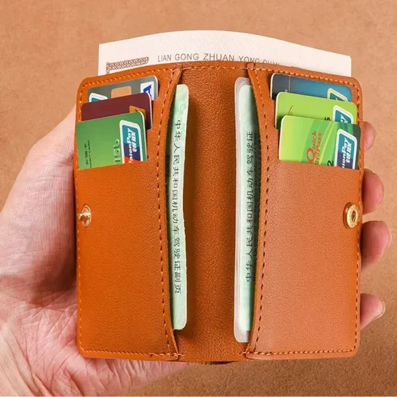 Cartera de cuero PU para mujer - Monedero con cierre cerrojo - imagen 5