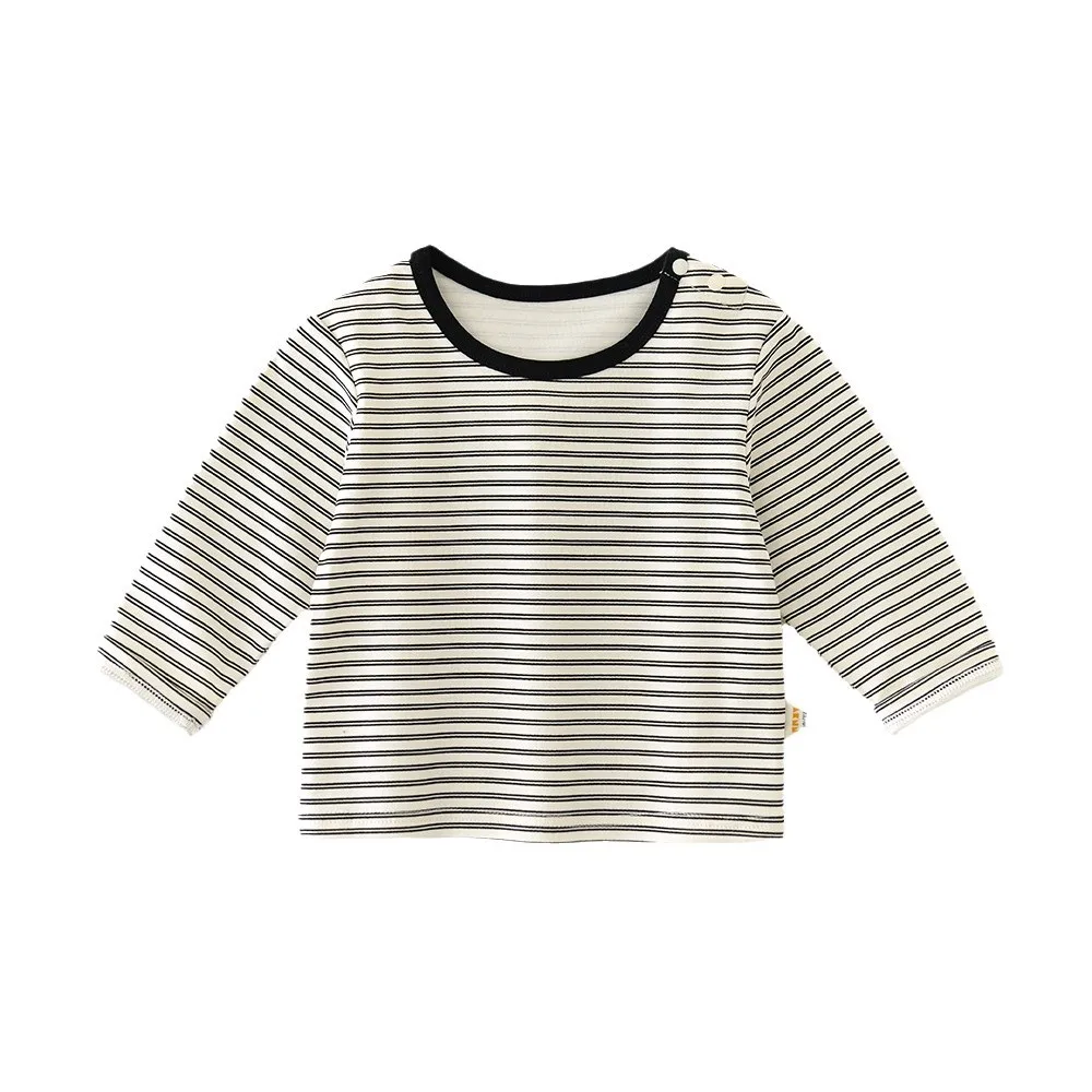 MILANCEL, nueva camiseta interior de primavera para bebés de 0 a 3T, camisa de fondo a rayas para niños pequeños, Tops de estilo fino para niñas pequeñas - imagen 5