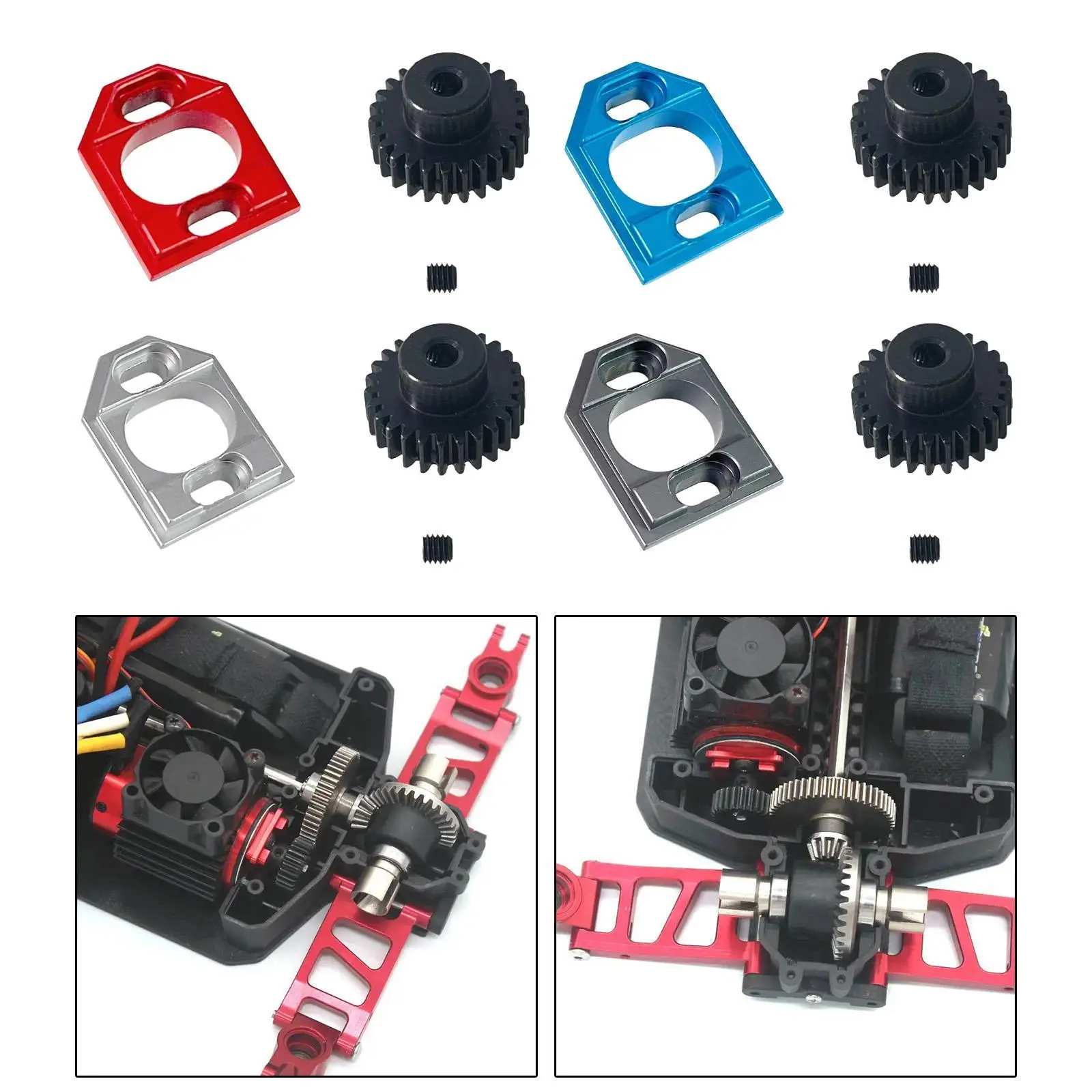 1:14 RC Car Easy to Install Multiuse Metal Motor Holder Motor Gear DIY Modified for 14209 14211 Rcvehicle 14301 Spare Parts