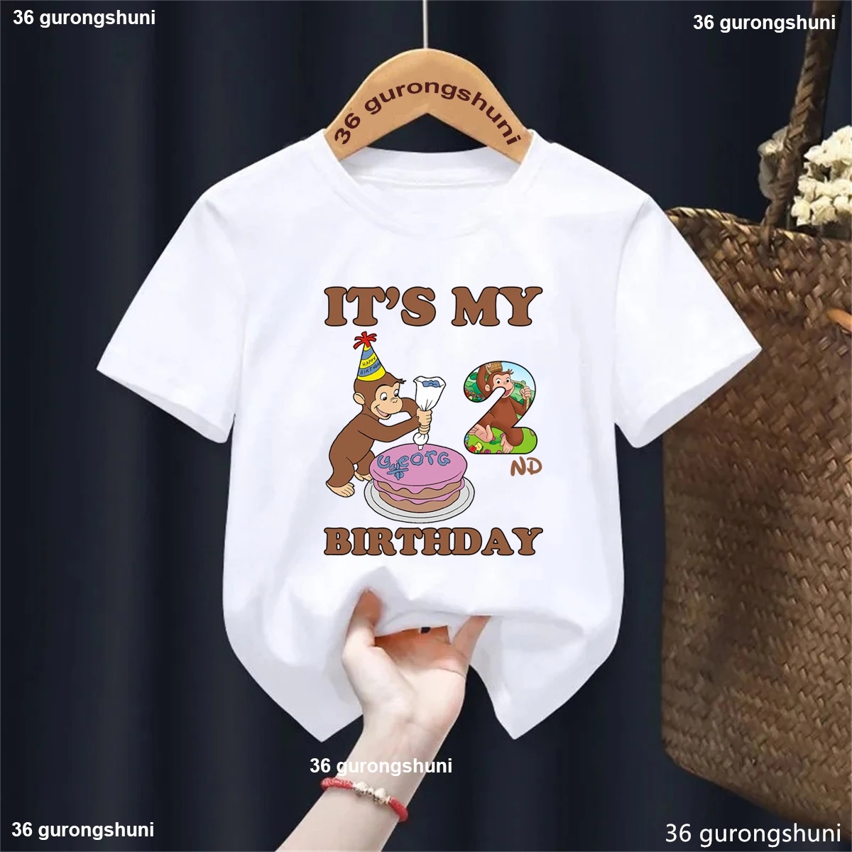 Curious George Camiseta de cumpleaños para niño – Color y comodidad