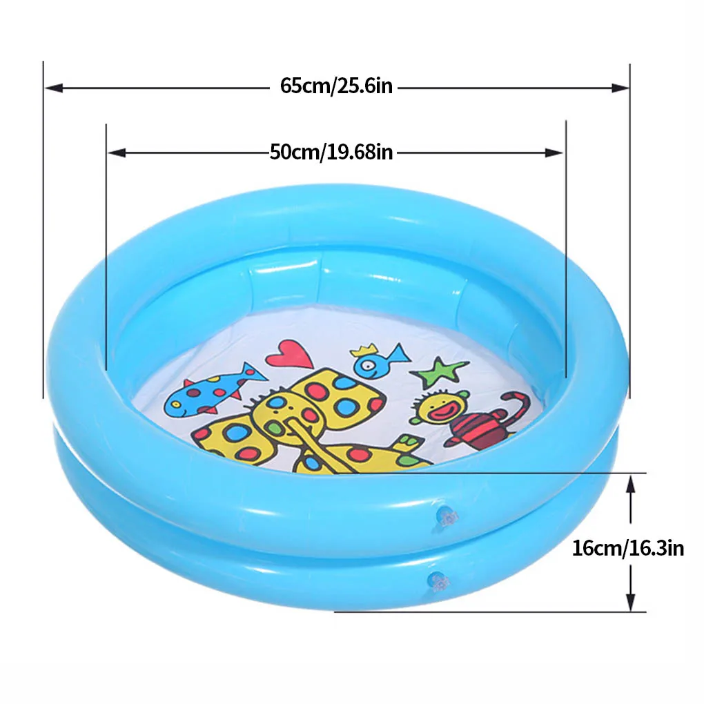 1 unidad de piscina de 65x65cm para bebés, juguetes acuáticos de verano para niños, bañera inflable, piscina redonda con estampado de animales encantadores - imagen 4