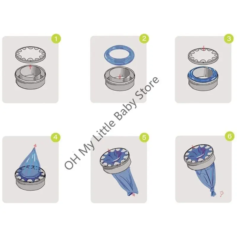 M76C 1 rollo bolsa eliminación pañales 4,5 m largo con fácil instalación y función reemplazo para familias con - imagen 4