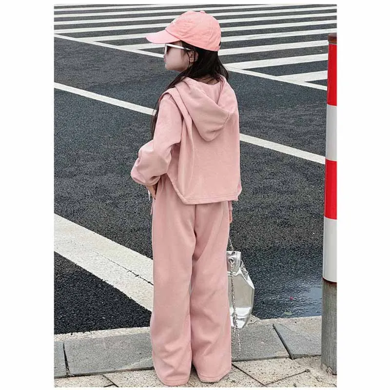 Conjunto acolchado de invierno para niñas con capucha cálida - imagen 2