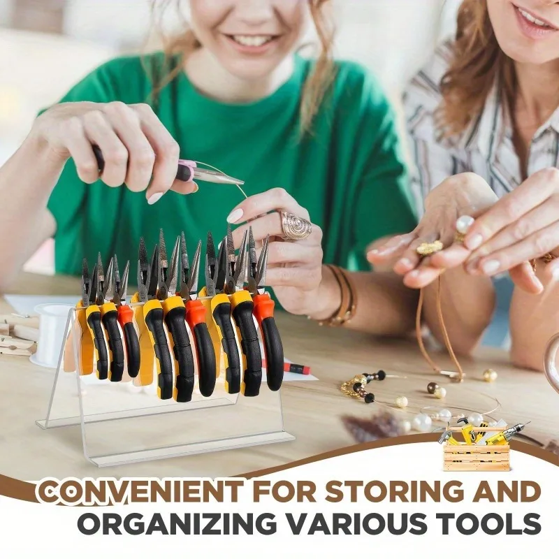Soporte de alicates acrílicos para estante de almacenamiento de herramientas de joyería, 1 ud. - imagen 4