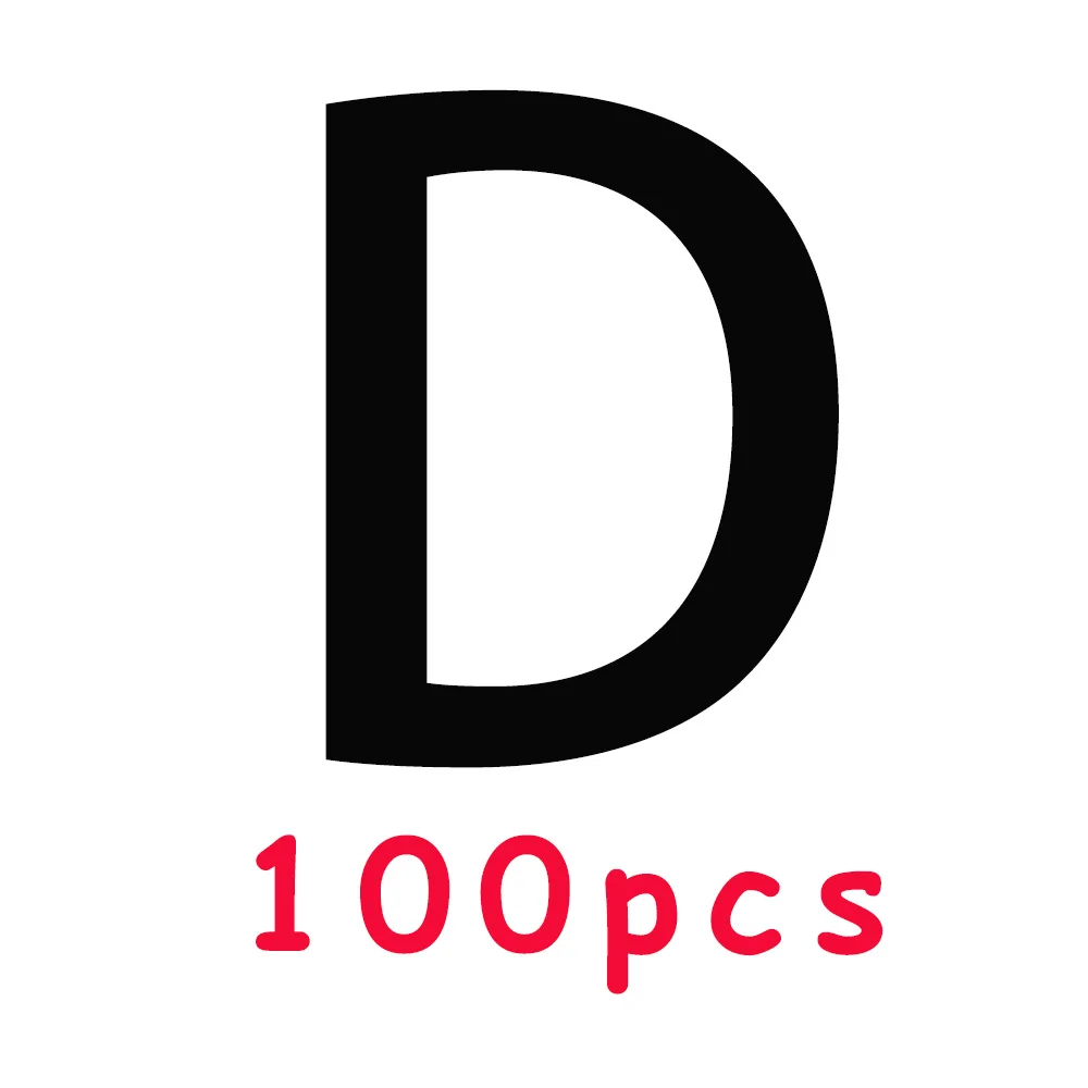 100pcs D