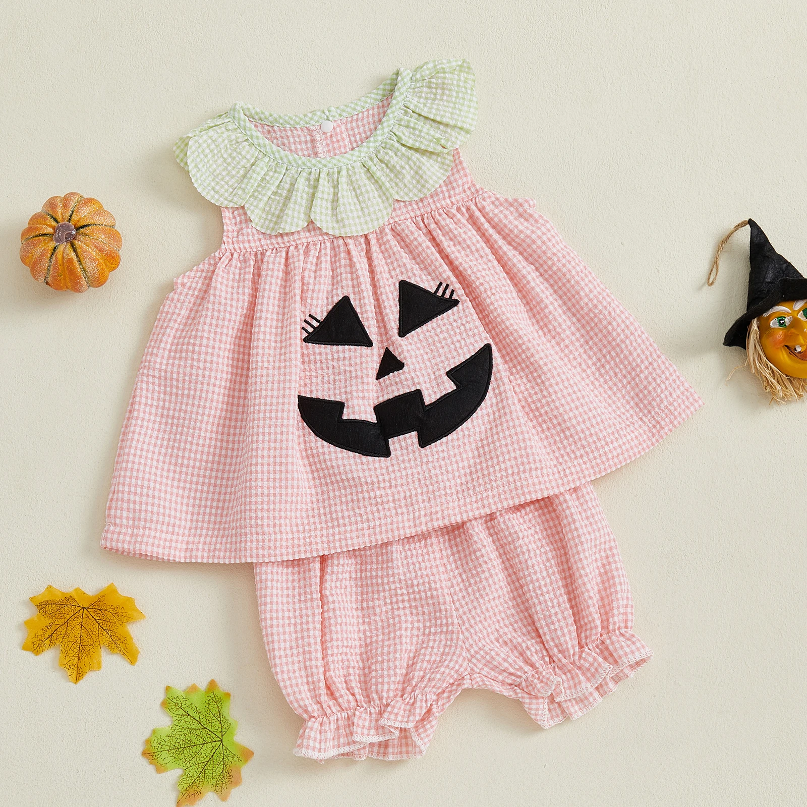 Tregren traje Halloween bebé: camiseta calabaza y pantalón corto - imagen 4
