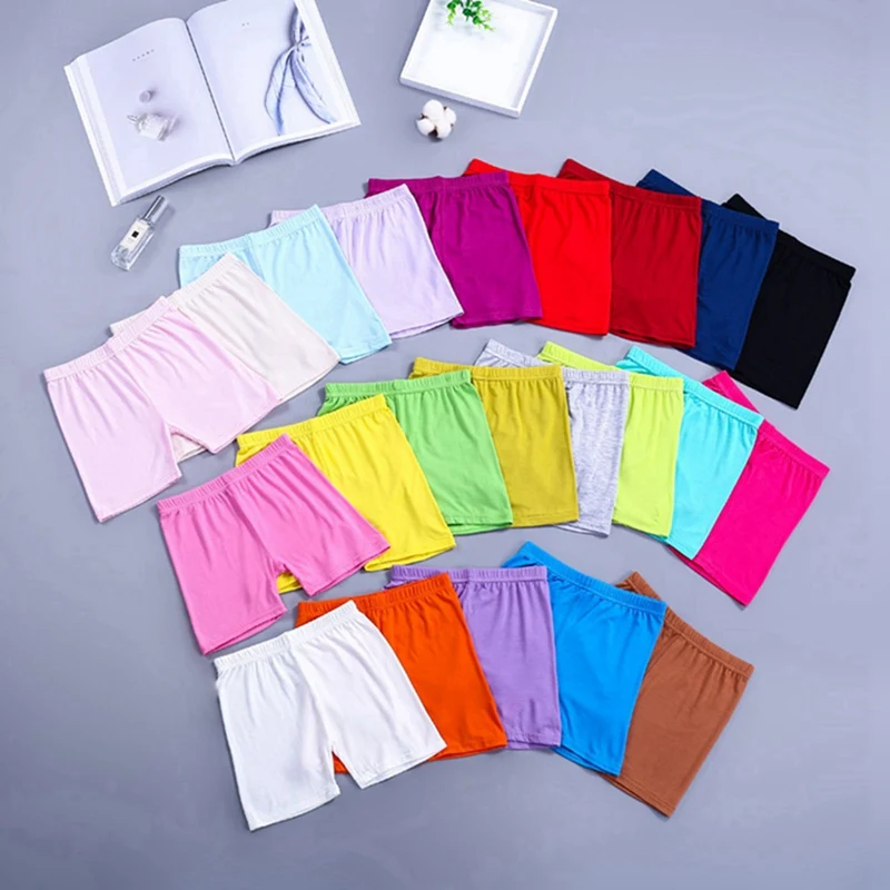 6 unids/set Color caramelo niñas pantalones cortos de seguridad ropa interior para niños Leggings niños verano lindo pantalones cortos calzoncillos para 2-10 años - imagen 2
