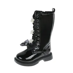 Botas de invierno con lazo para niña – Diseño princesa antideslizante