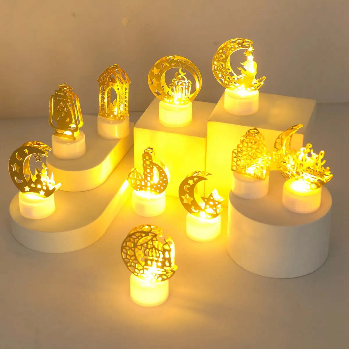 Vela Eid Mubarak FENGRISE LED decoración Ramadán hogar fiesta islámica - imagen 3