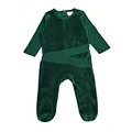 Green boy romper
