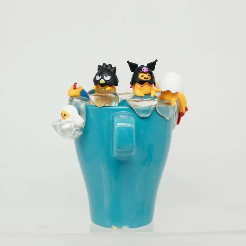 Sanrio caja ciega juguetes taza escritorio decoración huevos Kuromi pompón Purin My Melody regalos para niños - imagen 5