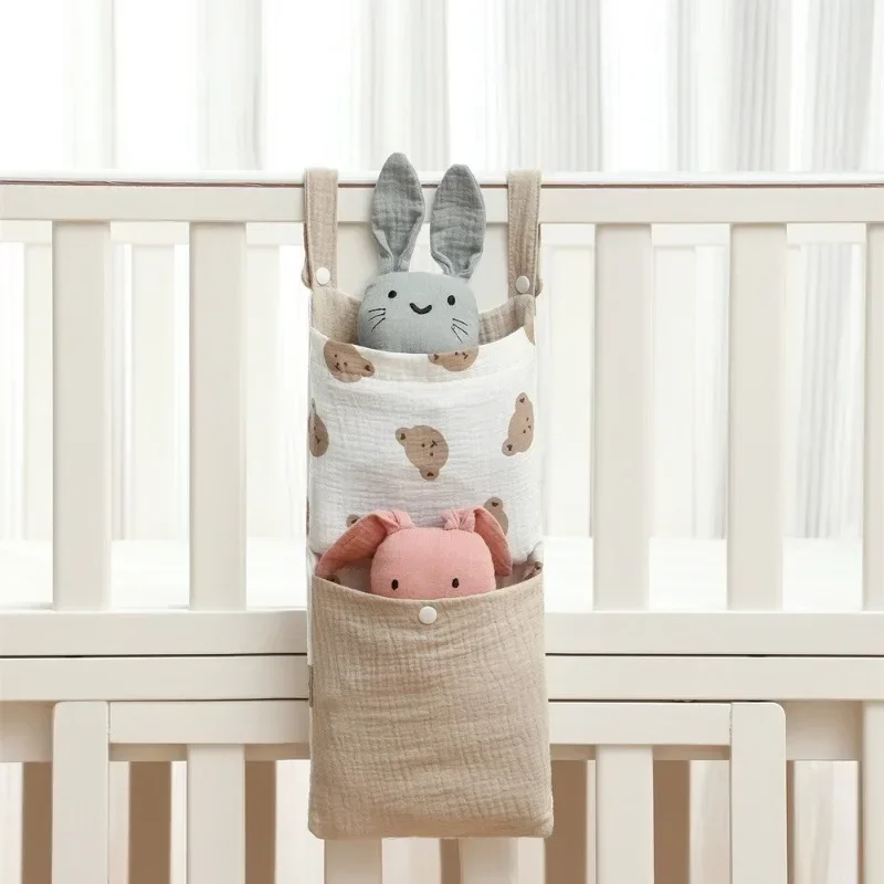 Bolsa colgante de muselina para bebé – Organizador multiusos cuna - imagen 2