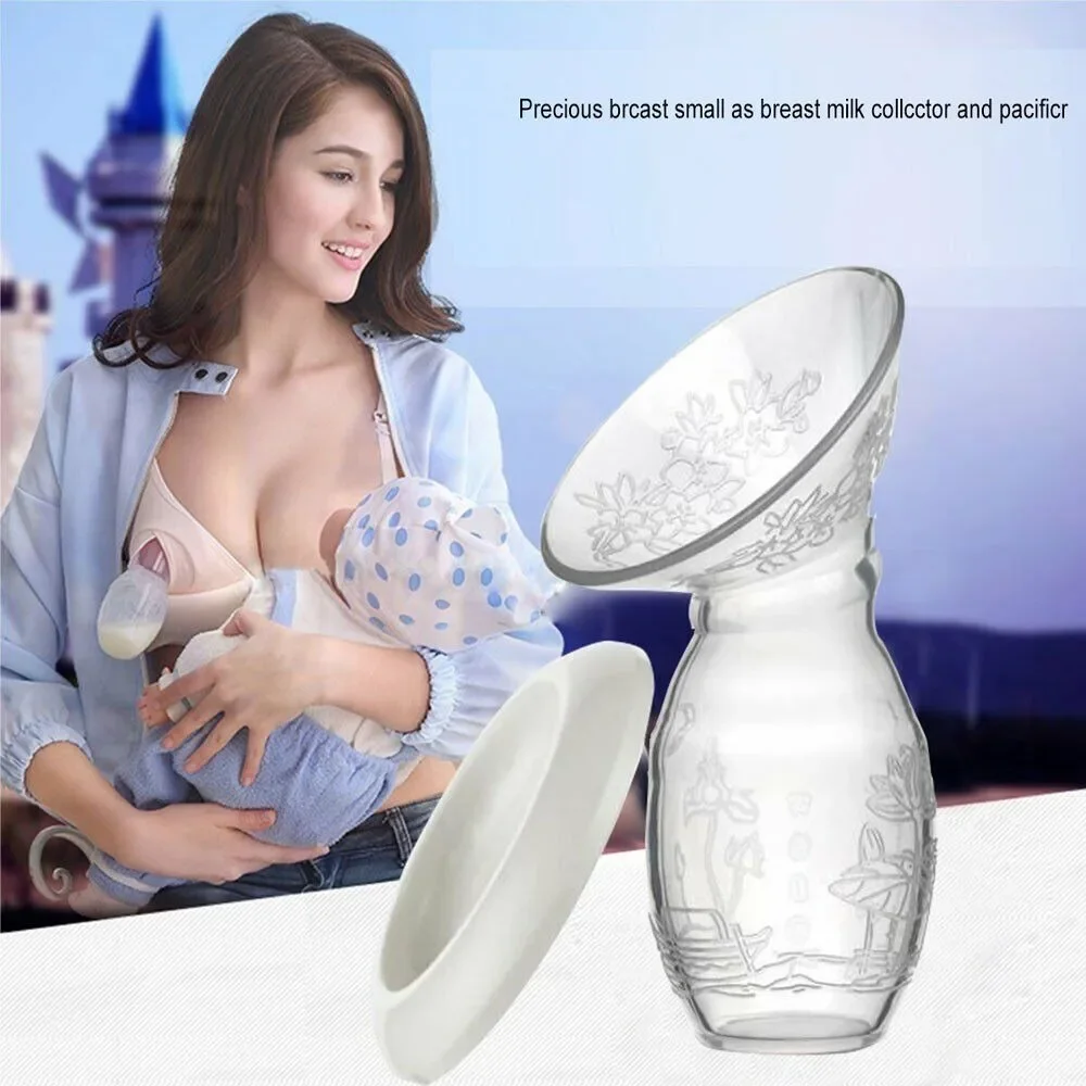 Bomba manual de leche materna – Silicona, uso con una sola mano - imagen 4