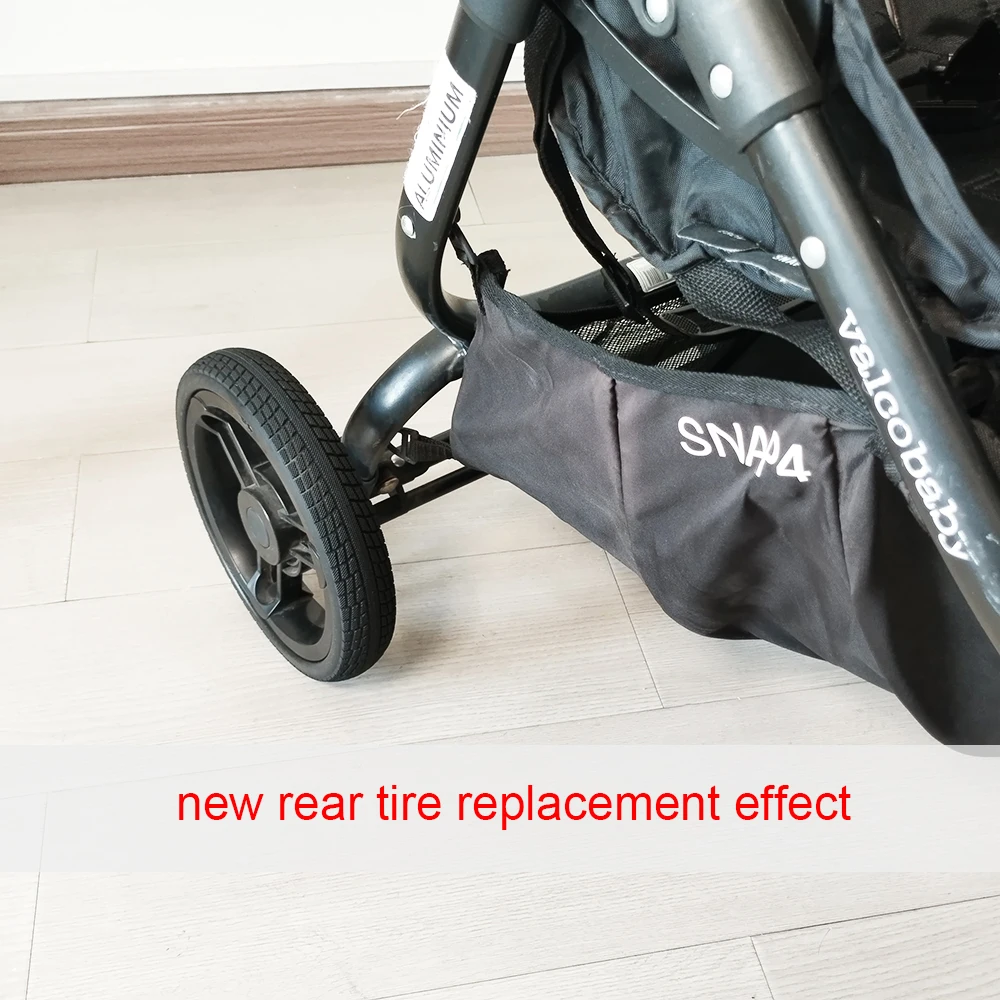 Pneu Buggy pour Valcobaby Snap4 tendance roue avant ou arrière personnaliser couverture de pneu en PU avec bande de roulement bricolage poussette remplacer les accessoires - imagen 3