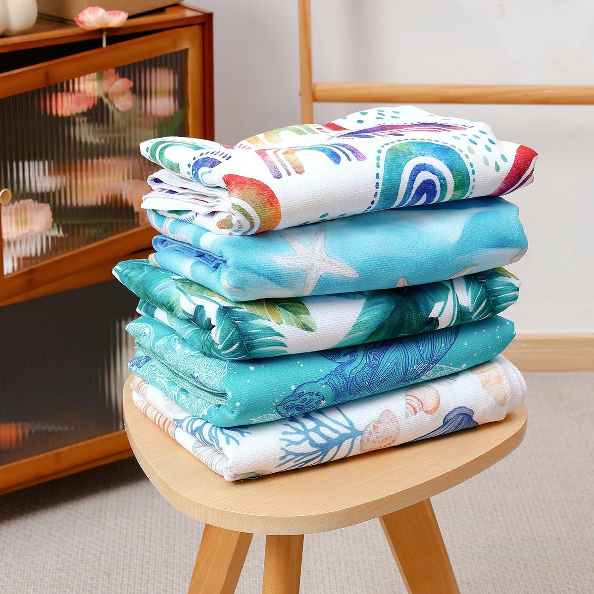 Toalla de playa de microfibra de 90 × 180cm para viajes, natación, baño, Camping, Toalla de baño grande súper absorbente de secado rápido para adultos, 1 ud. - imagen 3