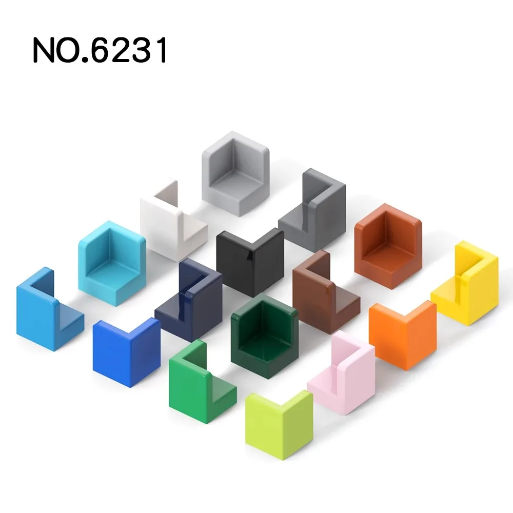 20 piezas MOC Compatible ensambla partículas 6231 Panel 1x1x1 bloques de construcción de esquina DIY juguetes educativos de repuesto de alta tecnología - imagen 5
