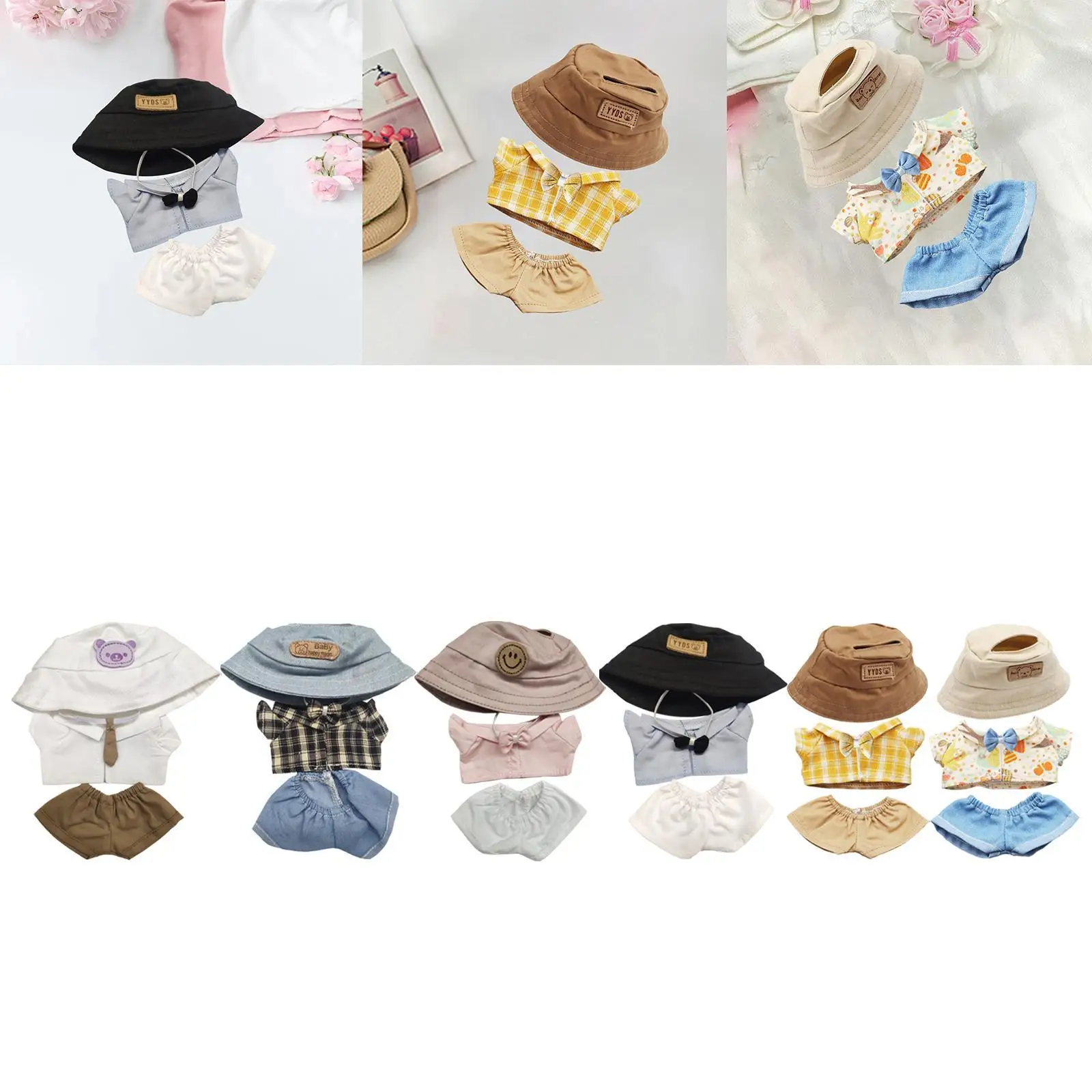 Mini 6 inch Doll Clothes Boy Doll Clothes Set Comfortable,Doll Accessories Clothing Cute Doll Clothes Suit for Age 5-7 8-10